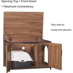 Unipaws Cat Litter Box Enclosure With Top Opening, Large -Wellness Sales Store 680950 PT3. AC SS1800 V1666386078