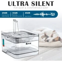 PetNF Transparent Cat Water Drinking Fountain -Wellness Sales Store 693830 PT2. AC SS1800 V1667863290