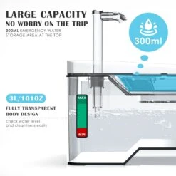 PetNF Transparent Cat Water Drinking Fountain -Wellness Sales Store 693830 PT4. AC SS1800 V1667863982