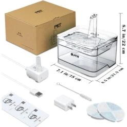 PetNF Transparent Cat Water Drinking Fountain -Wellness Sales Store 693830 PT8. AC SS1800 V1667864451