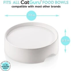 CatGuru Standard Cat & Dog Food Bowl, Marshmallow -Wellness Sales Store 730910 PT2. AC SS1800 V1673016172