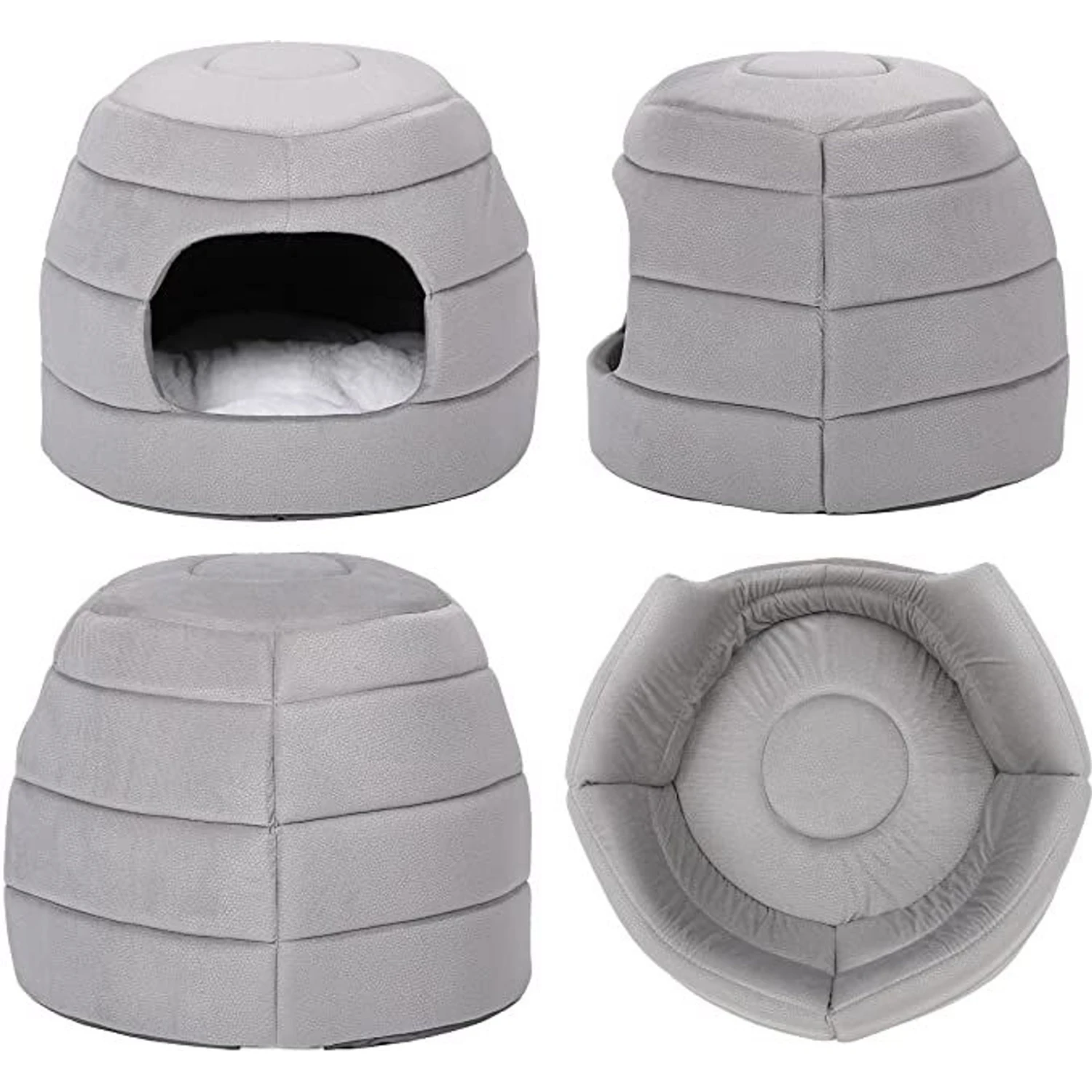 BirdRock Home Cozy 2 In 1 Plush Cat & Dog Bed 4 BirdRock Home Cozy 2 In 1 Plush Cat & Dog Bed - Image 4