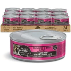 Dave's Pet Food Naturally Healthy 95% Beef & Beef Liver Canned Cat Food, 5.5-oz, Case Of 24