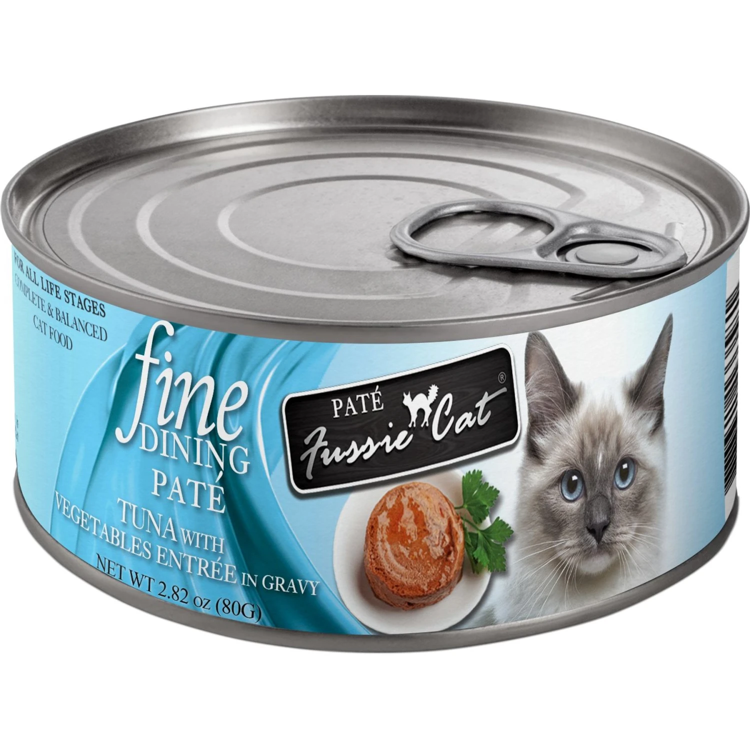 Fussie Cat Fine Dining Pate Tuna With Vegetables Entrée Wet Cat Food, 2.82-oz Can, Case Of 24 1 Fussie Cat Fine Dining Pate Tuna With Vegetables Entrée Wet Cat Food, 2.82-oz Can, Case Of 24