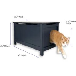 Designer Pet Products Parker Designer Catbox Litter Box Enclosure, Charcoal Black 16 Designer Pet Products Parker Designer Catbox Litter Box Enclosure, Charcoal Black -Wellness Sales Store 790966 PT7. AC SS1800 V1679340548