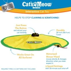 Cat's Meow Motorized Chaser Cat Toy -Wellness Sales Store 804382 PT2. AC SS1800 V1678741858