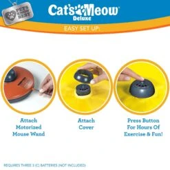 Cat's Meow Motorized Chaser Cat Toy -Wellness Sales Store 804382 PT3. AC SS1800 V1678741862