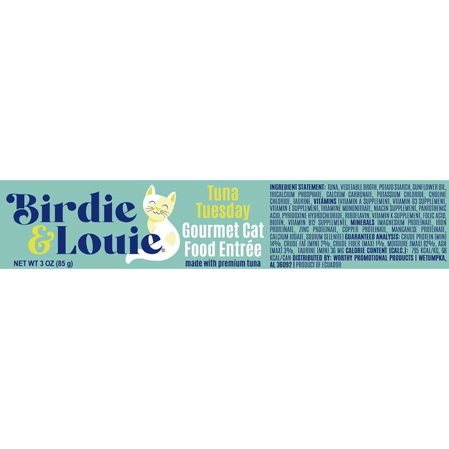 Birdie & Louie Tuna Flavored Chunks In Gravy Canned Cat Food, 3-oz, Case Of 12 2 Birdie & Louie Tuna Flavored Chunks In Gravy Canned Cat Food, 3-oz, Case Of 12 - Image 2