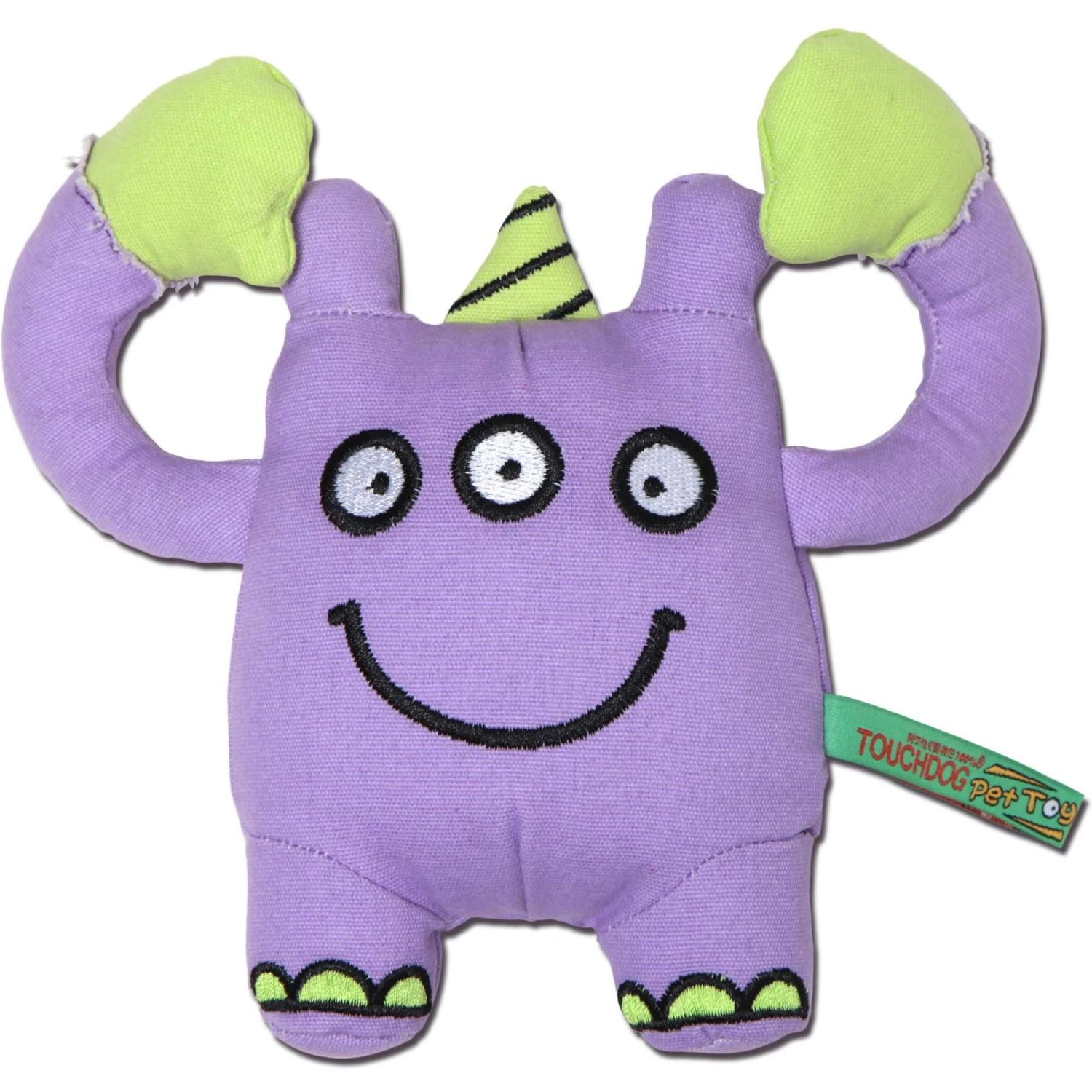 Touchdog Cartoon Three-eyed Monster Plush Dog Toy 1 Touchdog Cartoon Three-eyed Monster Plush Dog Toy