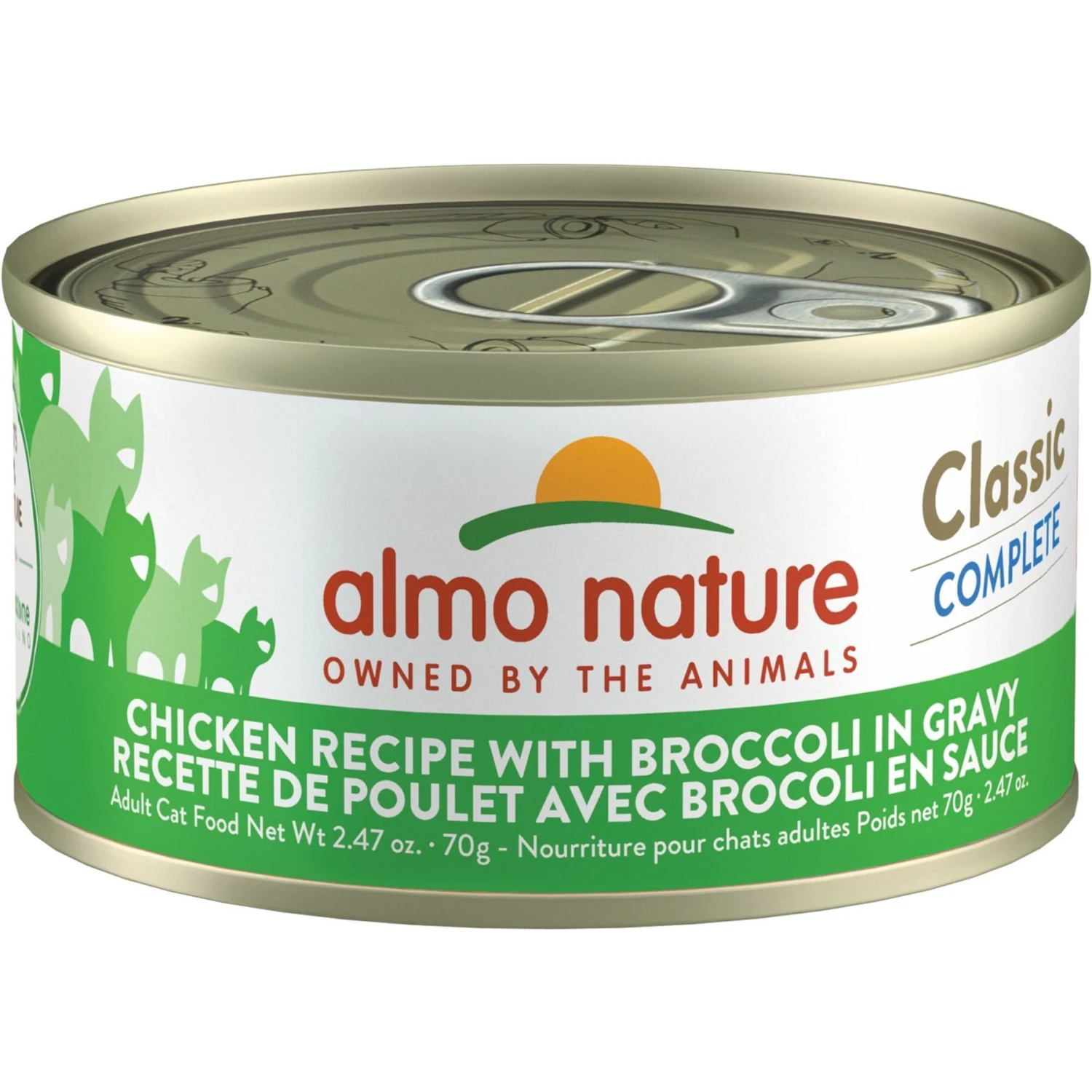 Almo Nature Classic Complete Premium Chicken Recipe With Broccoli In Gravy Grain-Free Wet Cat Food, 2.47-oz Can, Case Of 12 1 Almo Nature Classic Complete Premium Chicken Recipe With Broccoli In Gravy Grain-Free Wet Cat Food, 2.47-oz Can, Case Of 12