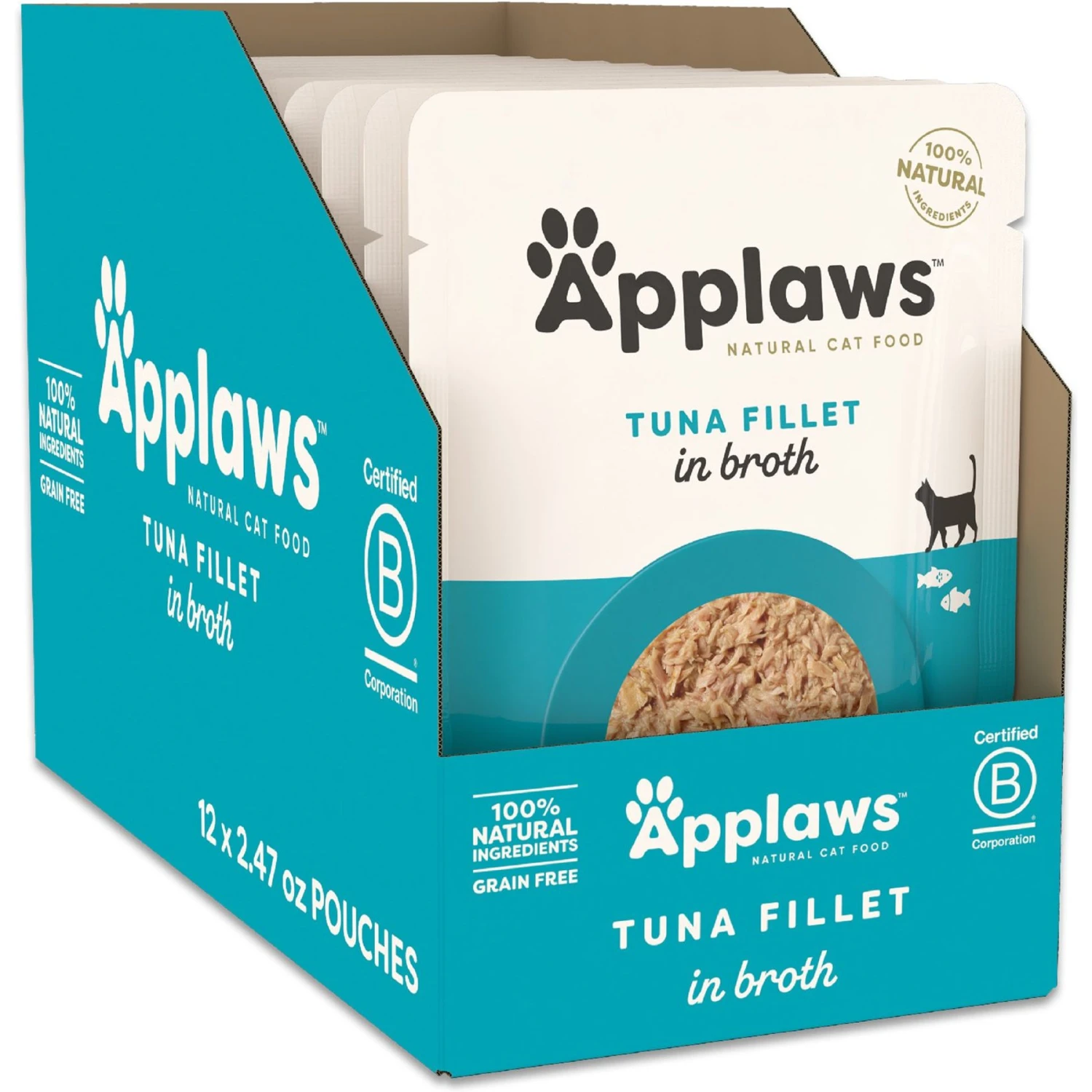 Applaws Tuna In Broth Limited Ingredient Wet Cat Food, 2.47-oz Pouch, Case Of 12 1 Applaws Tuna In Broth Limited Ingredient Wet Cat Food, 2.47-oz Pouch, Case Of 12