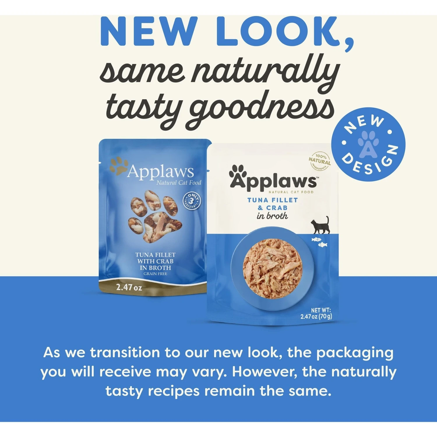 Applaws Tuna With Crab Broth Limited Ingredient Wet Cat Food, 2.47-oz Pouch, Case Of 12 2 Applaws Tuna With Crab Broth Limited Ingredient Wet Cat Food, 2.47-oz Pouch, Case Of 12 - Image 2