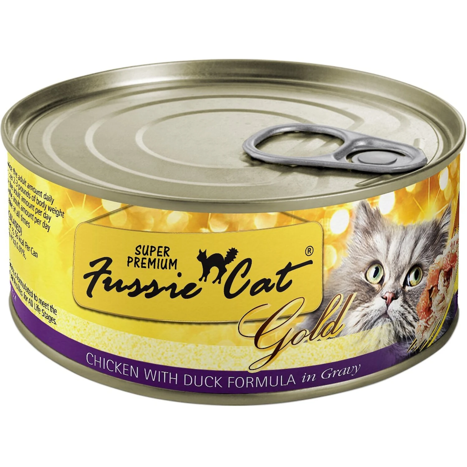 Fussie Cat Gold Chicken & Duck Formula In Gravy Grain-Free Wet Cat Food 1 Fussie Cat Gold Chicken & Duck Formula In Gravy Grain-Free Wet Cat Food