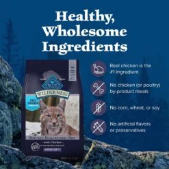 Blue Buffalo Wilderness High Protein Natural Grain-Free Chicken Mature Dry Cat Food -Wellness Sales Store 84983 PT5. AC SS1800 V1570661039