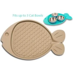 Loving Pets Bella Spill-Proof Fish Shaped Cat Placemat