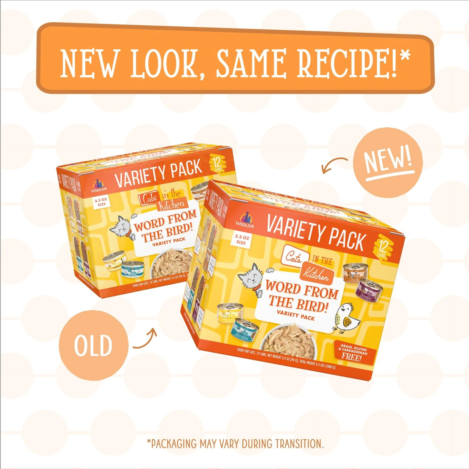 Weruva Cats In The Kitchen Word From The Bird! Variety Pack Grain-Free Wet Cat Food, 3.2-oz Can, Case Of 12 2 Weruva Cats In The Kitchen Word From The Bird! Variety Pack Grain-Free Wet Cat Food, 3.2-oz Can, Case Of 12 - Image 2