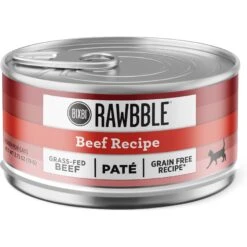 BIXBI Rawbble Beef Pate Wet Food For Cats, 2.75-oz Can, Case Of 24