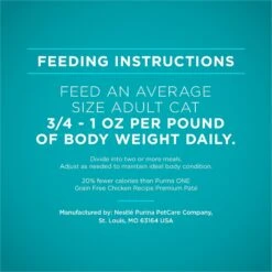 Purina ONE Natural Weight Control Ideal Weight White Meat Chicken Recipe In Sauce Wet Cat Food -Wellness Sales Store 91760 PT7. AC SS1800 V1658200944