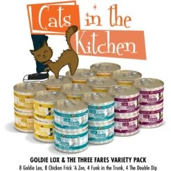 Weruva Cats In The Kitchen Goldie Lox & The 3 Fares Variety Pack Grain-Free Canned Cat Food -Wellness Sales Store 92904 PT3. AC SS1800 V1600024258