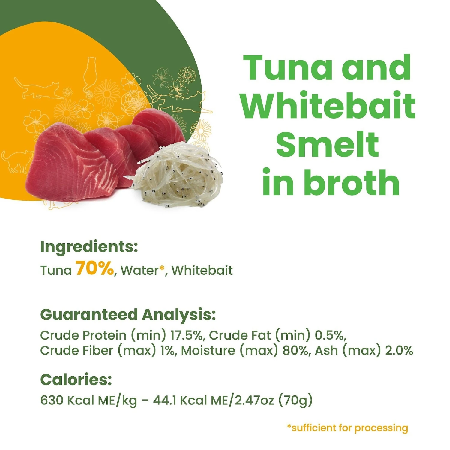 Almo Nature HQS Natural Tuna & Whitebait Smelt In Broth Grain-Free Canned Cat Food 5 Almo Nature HQS Natural Tuna & Whitebait Smelt In Broth Grain-Free Canned Cat Food - Image 5