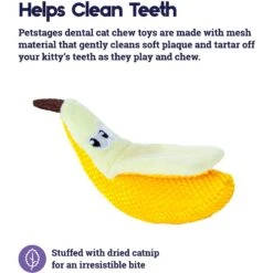 Catstages Dental Banana Cat Chew Toy With Catnip & Catstages Fresh Breath Mint Stick Cat Chew Toy -Wellness Sales Store 962038 PT3. AC SS1800 V1694783953